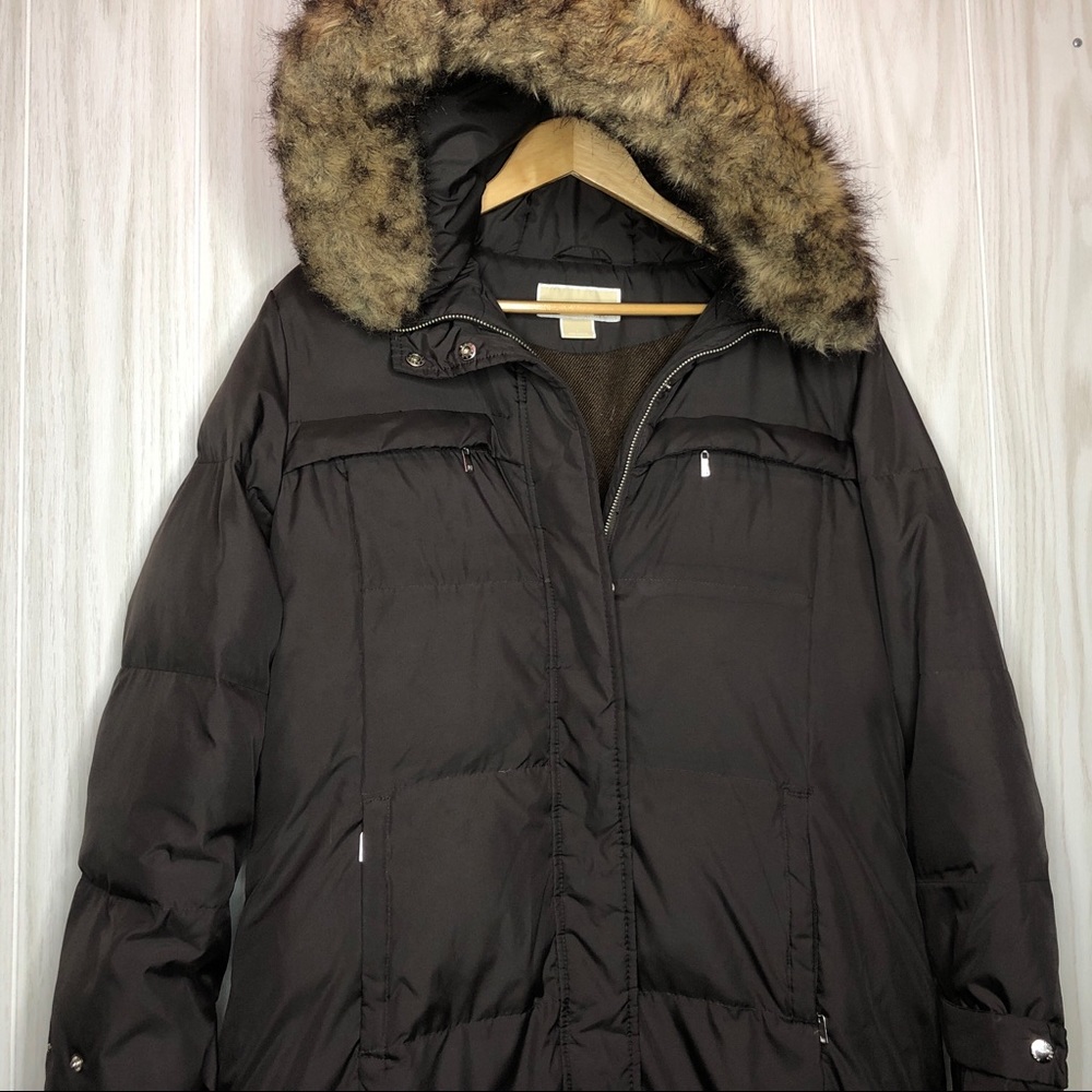 Michael Kors Brown Puffer Down Parka Coat - Picture 3 of 8